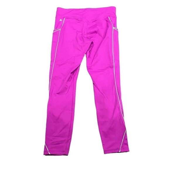 Fabletics Trinity Mid-Rise Pocket 7/8 Orchid Purple leggings running Size Large - Picture 2 of 9